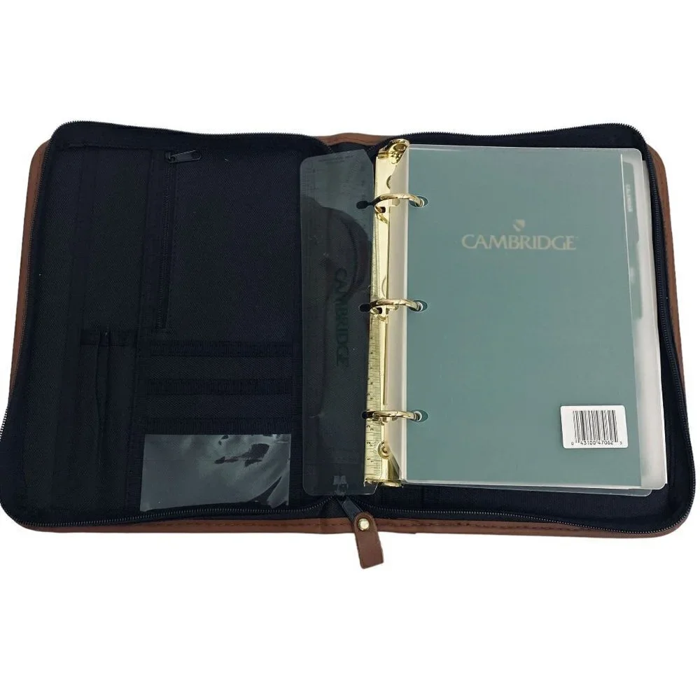CAMBRIDGE Planner Organizer Zip Around Binder 8x10.25